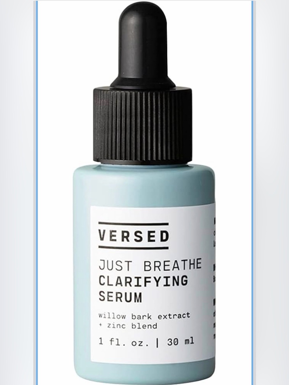 VERSED Just Breathe Clarifying Facial Serum - Reduces Blemishes, Full Size 1oz